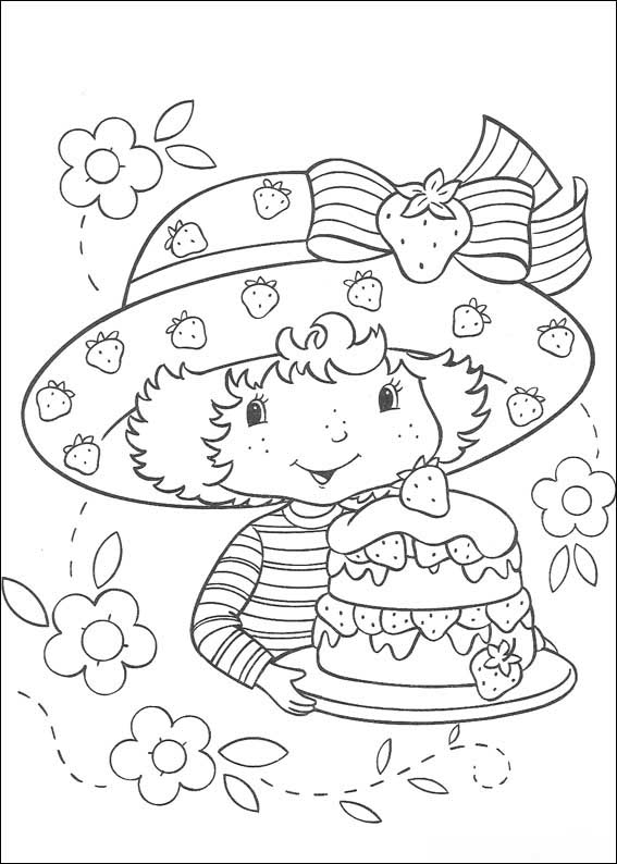 coloriage charlotte et gateau